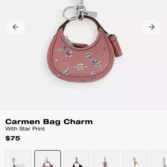 Coach Mini Carmen Bag Charm - Brown and Gold - Picture 2 of 5
